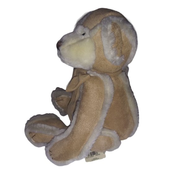Bath & Body Works Gingerbread Stuffed Suede Tan Bear Christmas Plush Collectible - Picture 2 of 11